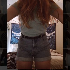 Turquoise crop tee!!